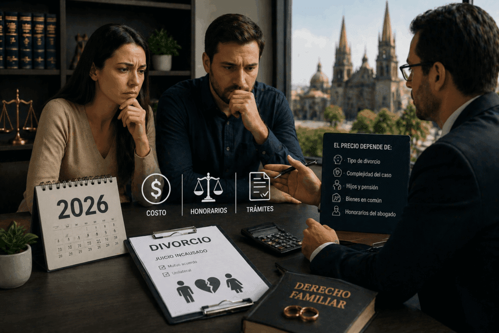 Cuánto cuesta un divorcio en Guad en 2026